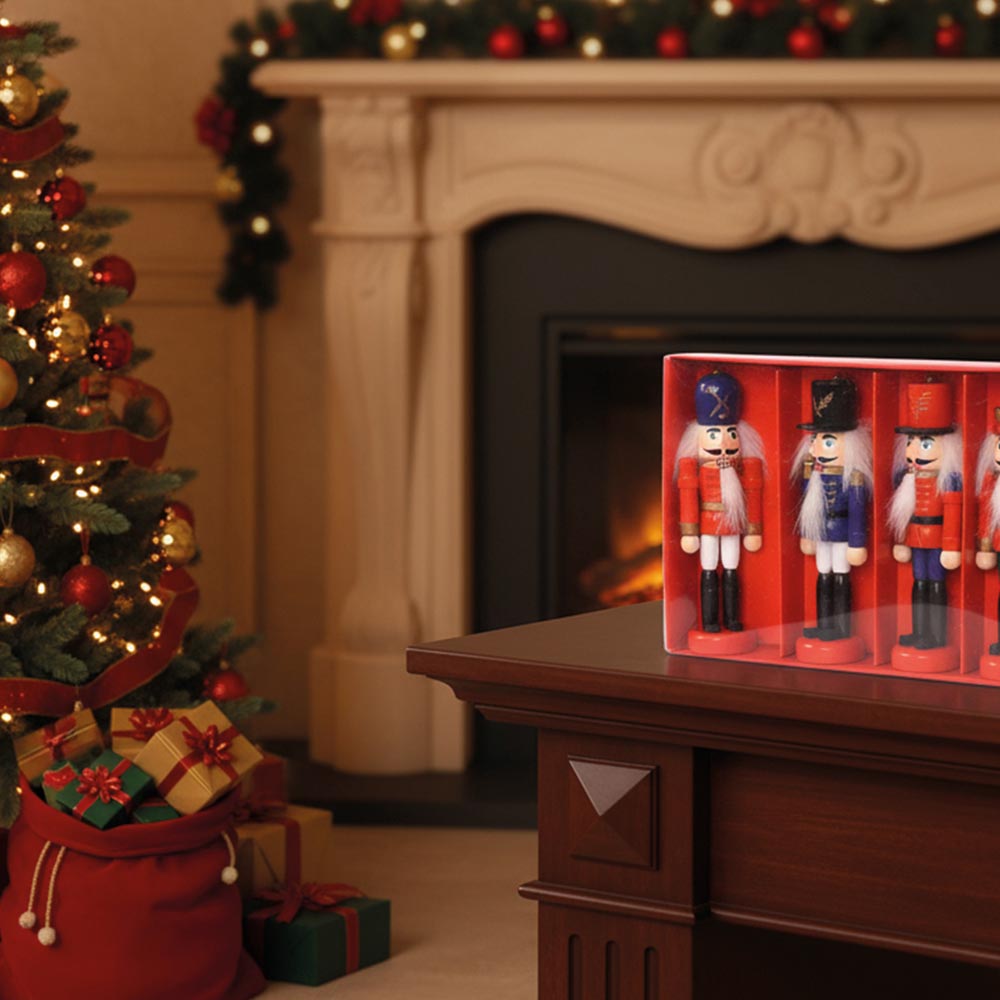 Drewniane figurki Świąteczne - DZIADEK DO ORZECHÓW - ozdoba choinkowa