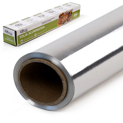 Folia aluminiowa GRUBA GASTRONOMICZNA 50m DŁUGA
