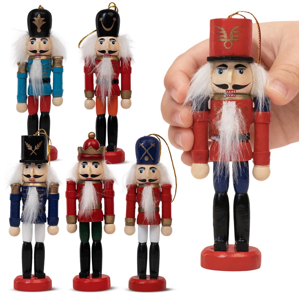 Drewniane figurki Świąteczne - DZIADEK DO ORZECHÓW - ozdoba choinkowa