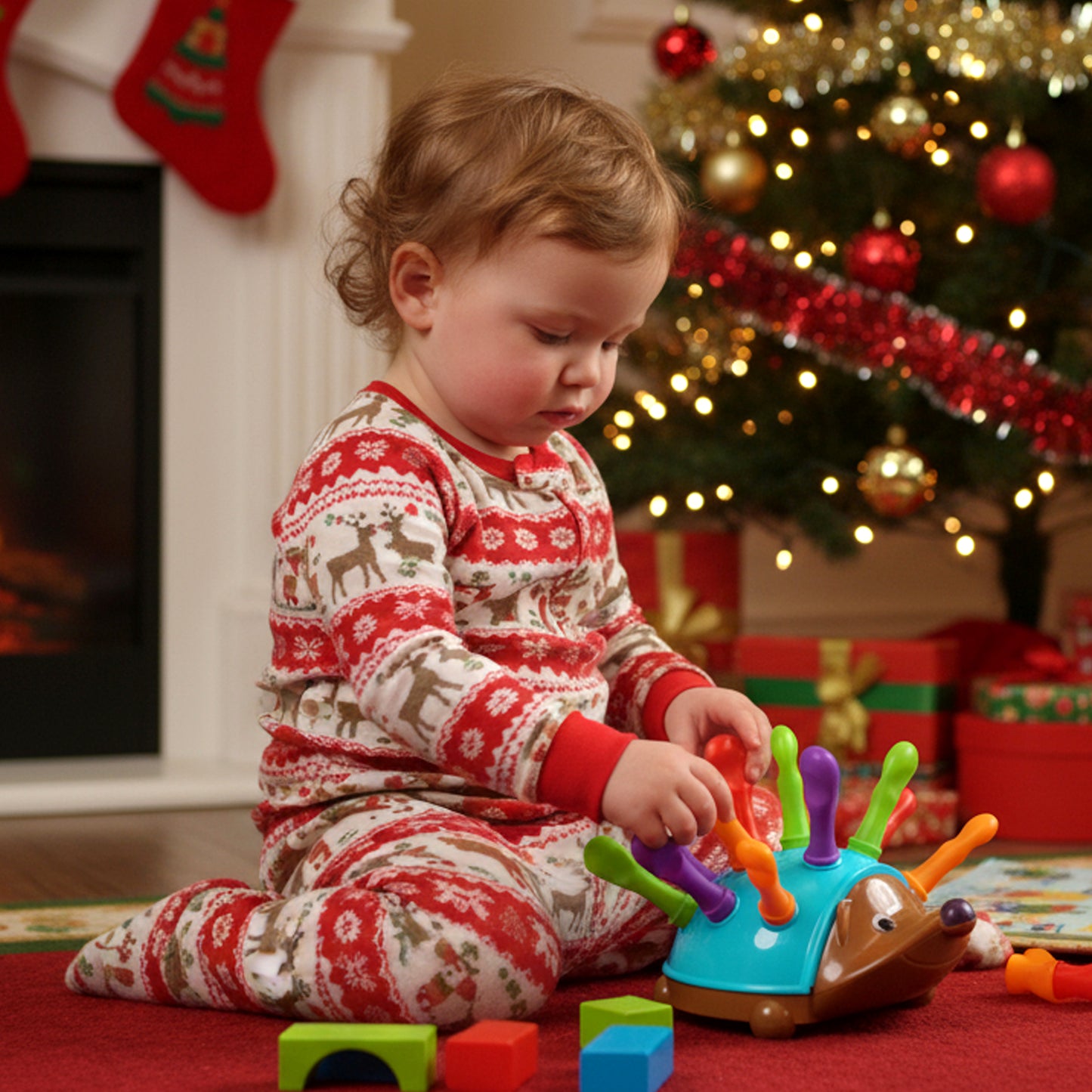 Zabawka układanka edukacyjna Jeżyk z kolcami
