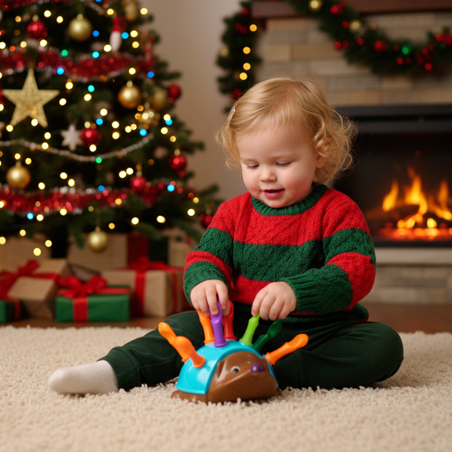 Zabawka układanka edukacyjna Jeżyk z kolcami