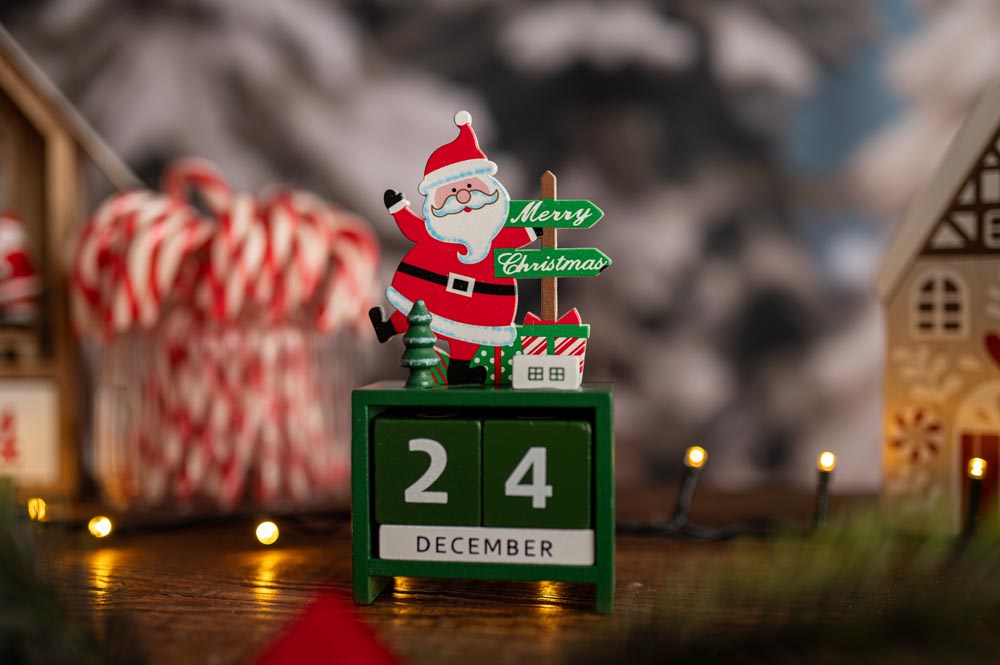 Drewniany kalendarz adwentowy - ODLICZANY KALENDARZ DO ŚWIĄT