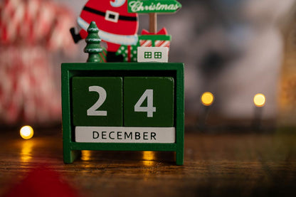 Drewniany kalendarz adwentowy - ODLICZANY KALENDARZ DO ŚWIĄT