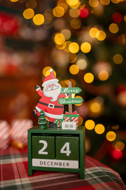 Drewniany kalendarz adwentowy - ODLICZANY KALENDARZ DO ŚWIĄT