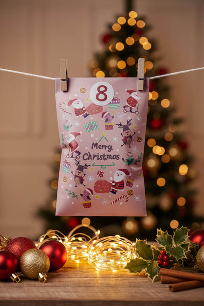 Świąteczny kalendarz adwentowy, torebki prezentowe