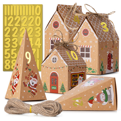 Ecological cardboard "houses" Advent calendar