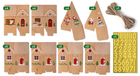 Ecological cardboard "houses" Advent calendar