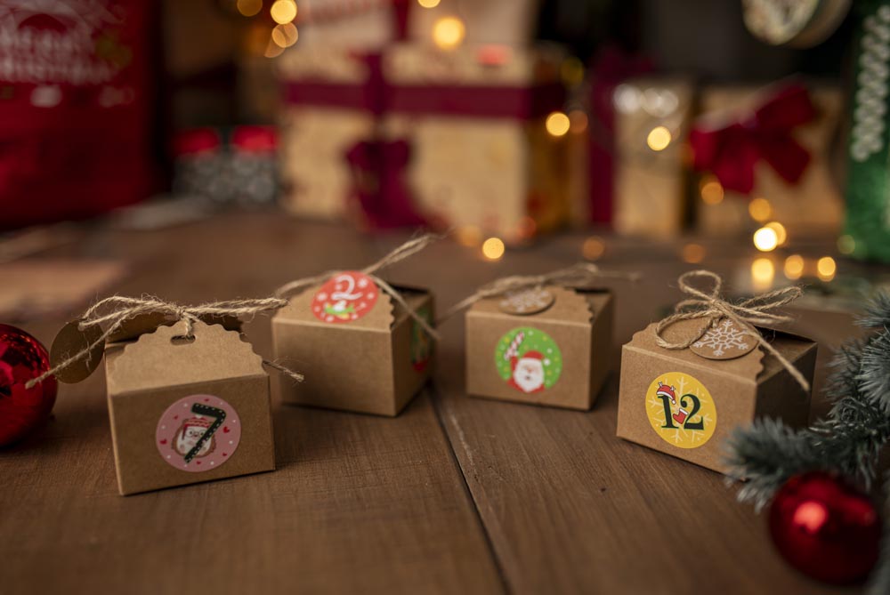 Kalendarz adwentowy do zawieszenia na choince