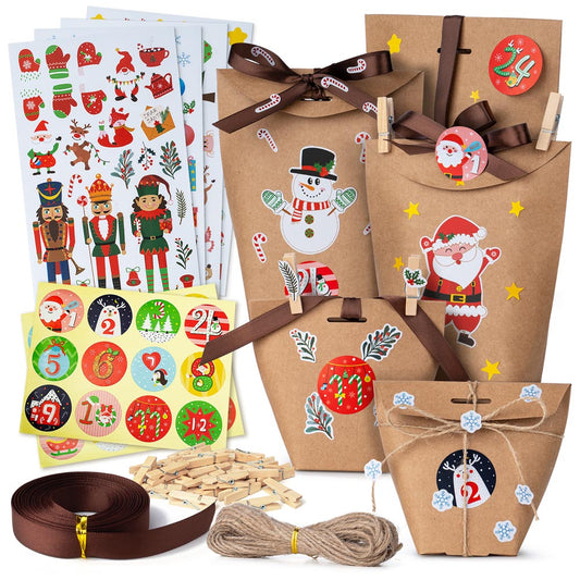 Advent calendar Christmas gift bags 24 pcs
