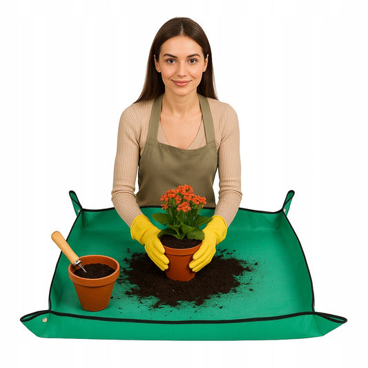 Mata do przesadzania roślin 66×66 cm – WODOODPORNA MATA OGRODOWA DO SADZENIA KWIATÓW