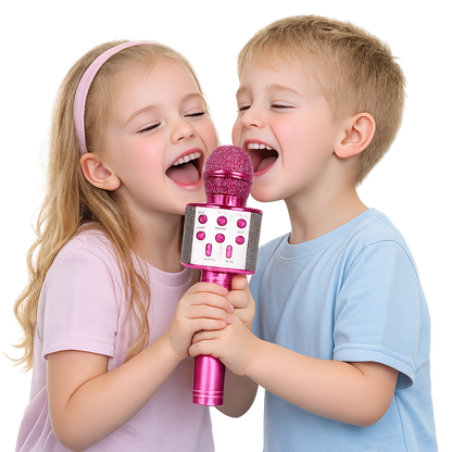 Mikrofon karaoke dla dzieci z głośnikiem Bluetooth – BEZPRZEWODOWY, PRZENOŚNY