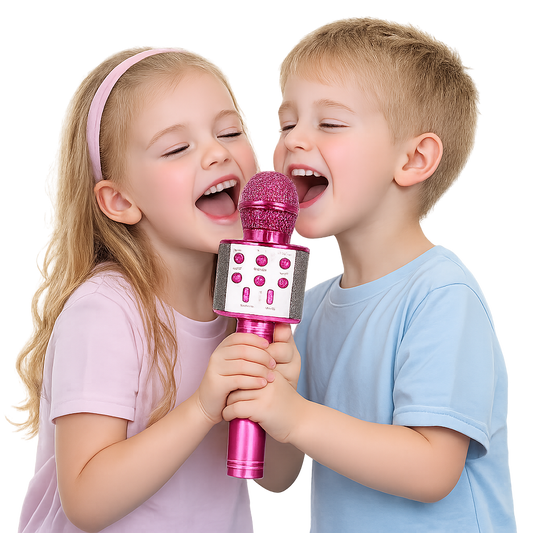 Mikrofon karaoke dla dzieci z głośnikiem Bluetooth – BEZPRZEWODOWY, PRZENOŚNY