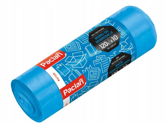 120L worki na szkło - wytrzymałe, zielone, do segregacji