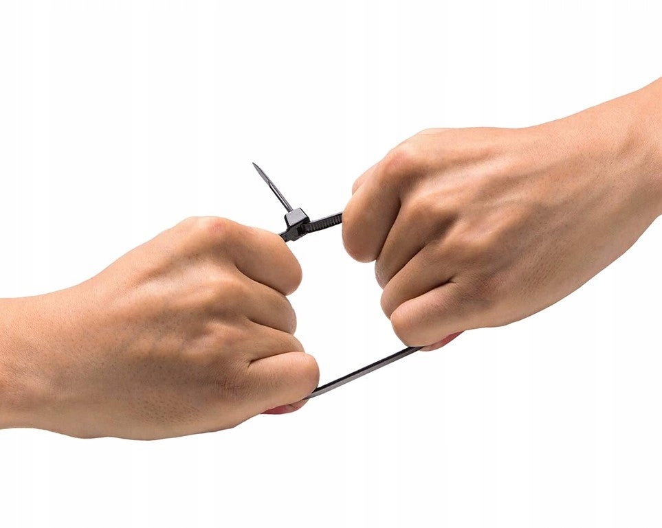 Opaski kablowe zaciskowe 2,5x100 mm – czarne, 100 szt.