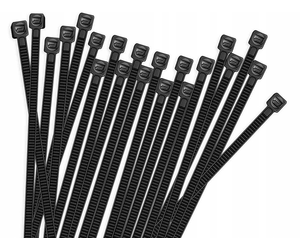 Opaski kablowe zaciskowe 2,5x100 mm – czarne, 100 szt.