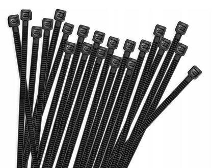 Opaski kablowe zaciskowe 2,5x100 mm – czarne, 100 szt.