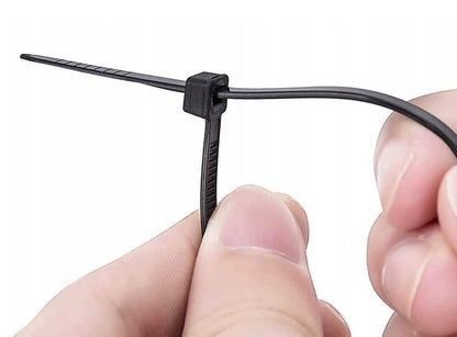 Opaski kablowe zaciskowe 2,5x100 mm – czarne, 100 szt.