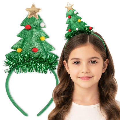 Świąteczna opaska na głowę, ozdoba Świąteczna - OPASKA CHOINKA