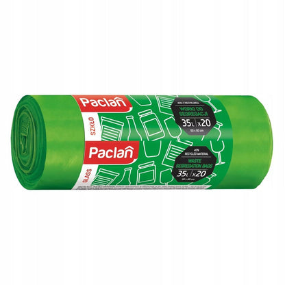 120L worki na szkło - wytrzymałe, zielone, do segregacji