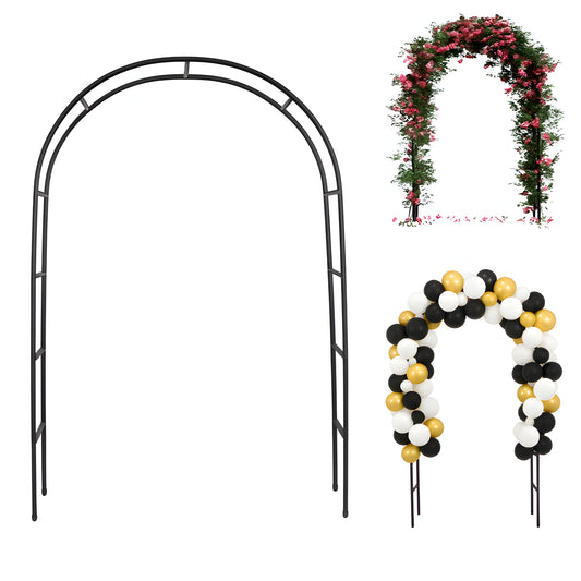 Pergola metalowa łukowa 240 cm – STELAŻ OGRODOWY NA RÓŻE I PNĄCZA, DEKORACYJNY ŁUK NA BALONY, WESELE I EVENTY