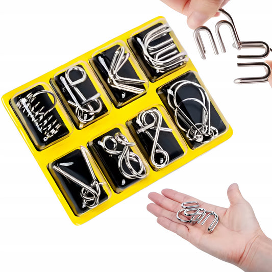 Metalowe puzzle, układanka, haczyki - łamigłówka zagadka logiczna