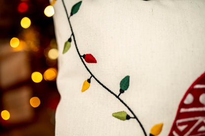 Świąteczna poduszka - w skrzaty świąteczne  45x45cm- GADŻET ŚWIĄTECZNY