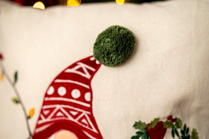 Świąteczna poduszka - w skrzaty świąteczne  45x45cm- GADŻET ŚWIĄTECZNY