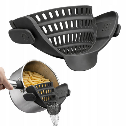 Cedzak silikonowy na garnek - NAKŁADKA DURSZLAK SITKO DO ODCEDZANIA MAKARONU I WARZYW