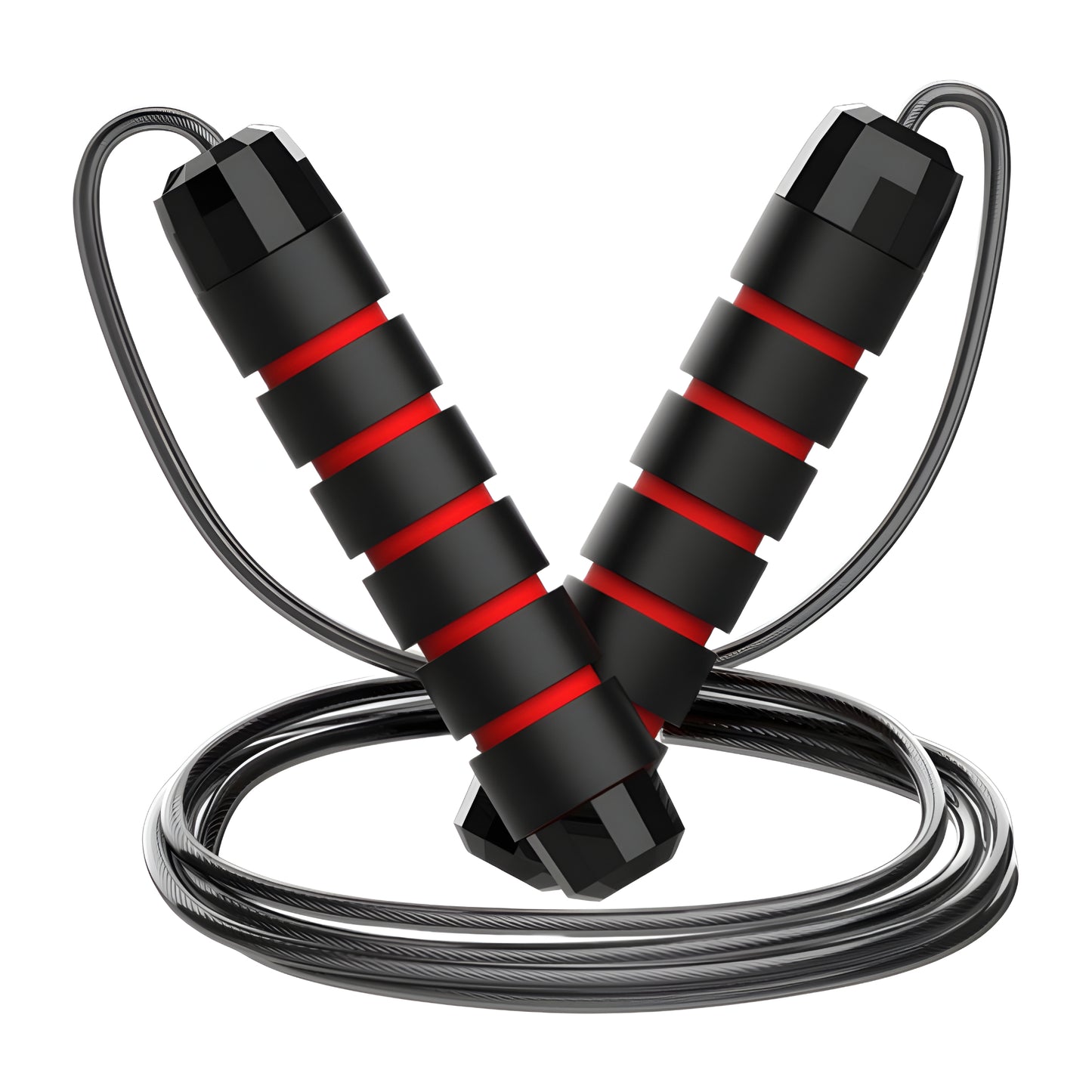 Skakanka regulowana bokserska 300 cm - STALOWA LINKA Z ŁOŻYSKAMI DO TRENINGU FITNESS