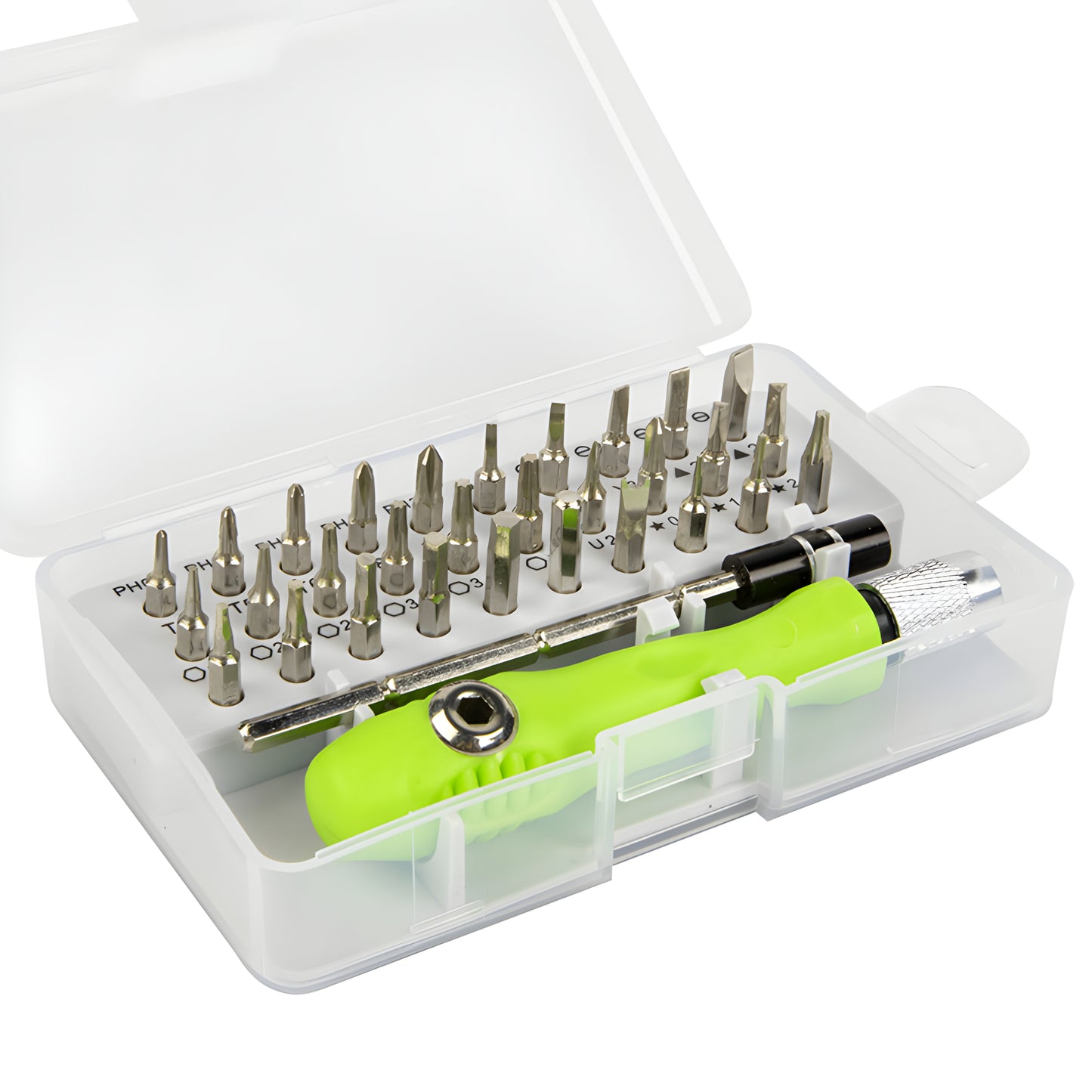 Zestaw precyzyjnych wkrętaków 32 szt. – UNIWERSALNE ŚRUBOKRĘTYDO ELEKTRONIKI I DOMU
