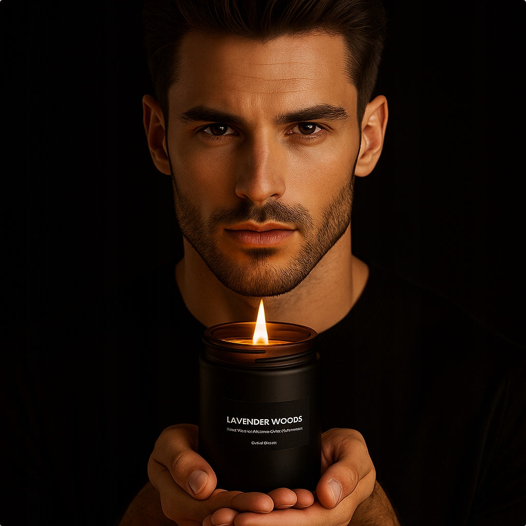 Świeca sojowa zapachowa w czarnym szkle – ELEGANCKA ŚWIECZKA PREMIUM DO DOMU I NA PREZENT