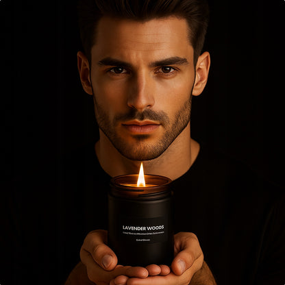 Świeca sojowa zapachowa w czarnym szkle – ELEGANCKA ŚWIECZKA PREMIUM DO DOMU I NA PREZENT