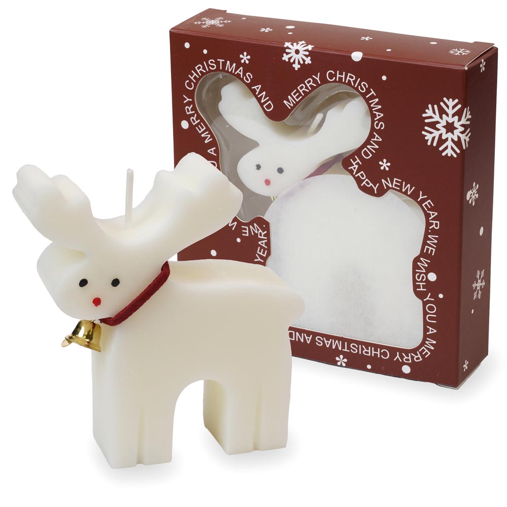 Świeca sojowa tradycyjna - RENIFER - świeczka na prezent, OZDOBNA ŚWIECZKA