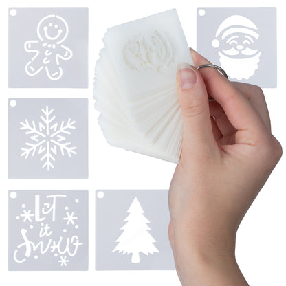 Szablony do sztucznego śniegu - ZESTAW 50szt - WIELORAZOWE