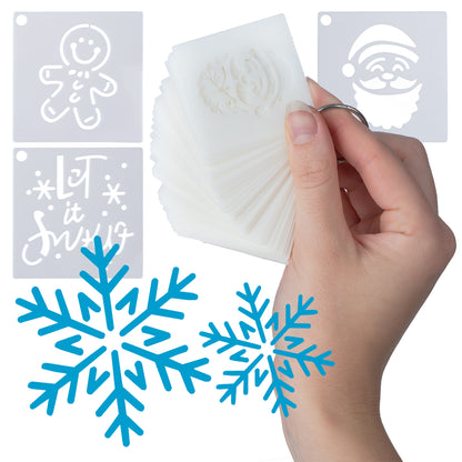 Szablony do sztucznego śniegu - ZESTAW 50szt - WIELORAZOWE