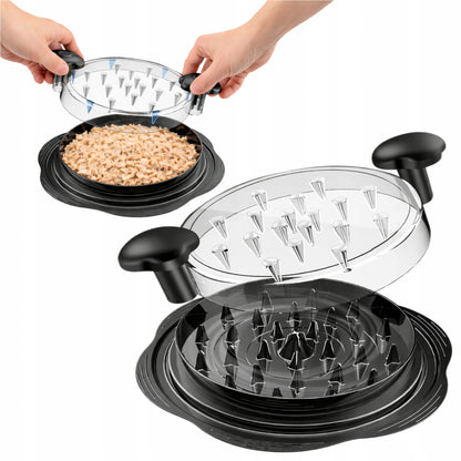 Ręczny rozdrabniacz do mięsa i warzyw - SZATKOWNICA KUCHENNA DO SZYBKIEGO SIEKANIA I MIELENIA ŻYWNOŚCI