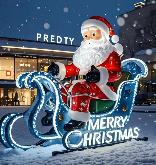 Sanie mikołaj LED - Ozdoba miejska 6m