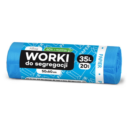 Worki na śmieci 35L niebieskie ALLBAG