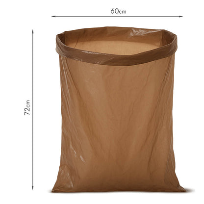 Worki na śmieci 60L brązowe ALLBAG