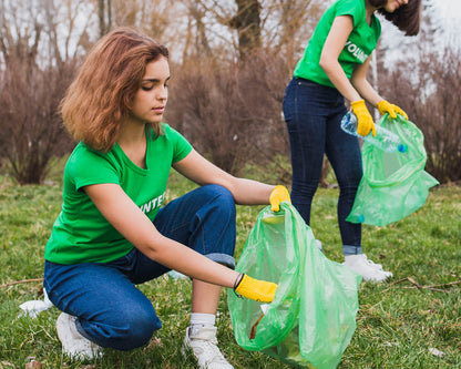 Worki na śmieci 35L zielone ALLBAG