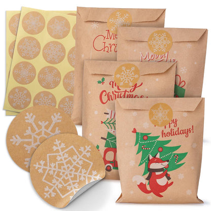 Kalendarz adwentowy, świąteczne torebki prezentowe 24szt