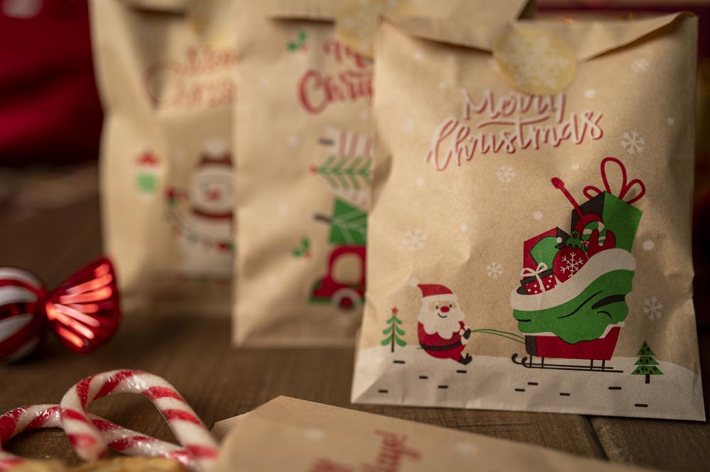 Kalendarz adwentowy, świąteczne torebki prezentowe 24szt