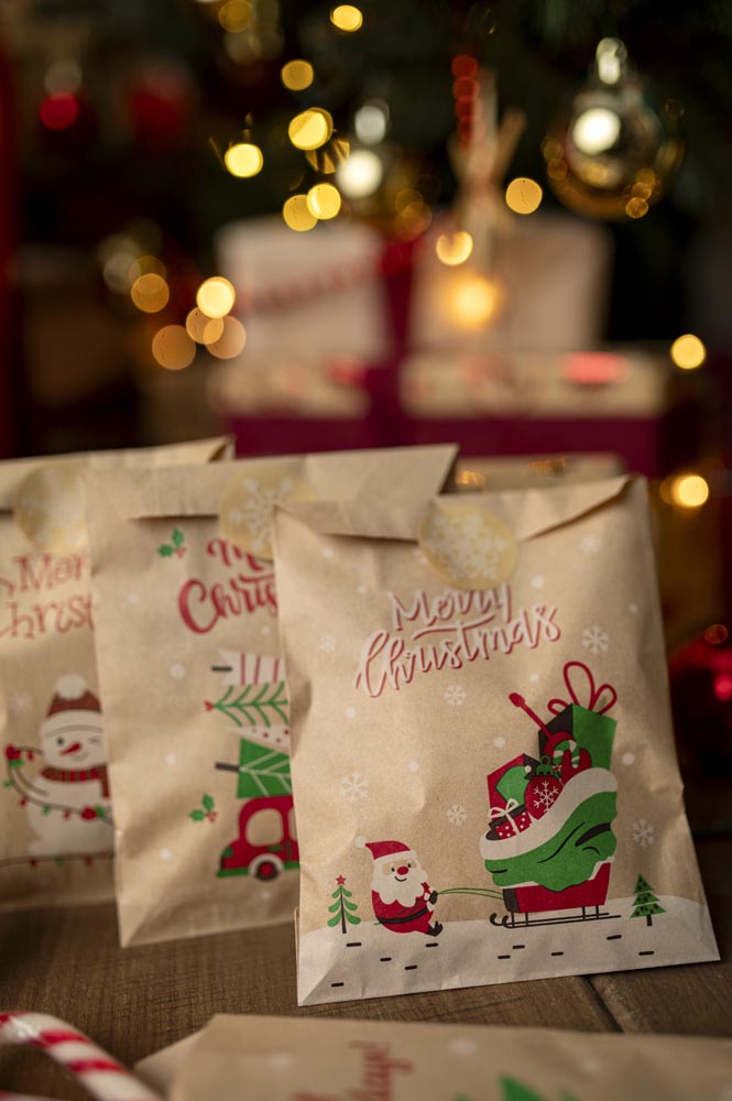 Kalendarz adwentowy, świąteczne torebki prezentowe 24szt