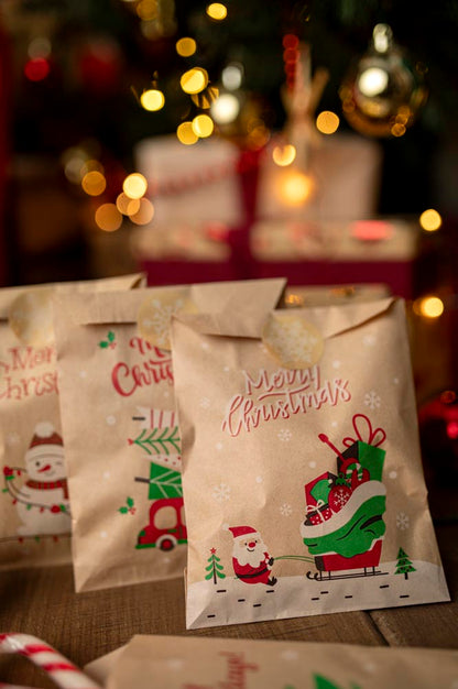 Kalendarz adwentowy, świąteczne torebki prezentowe 24szt