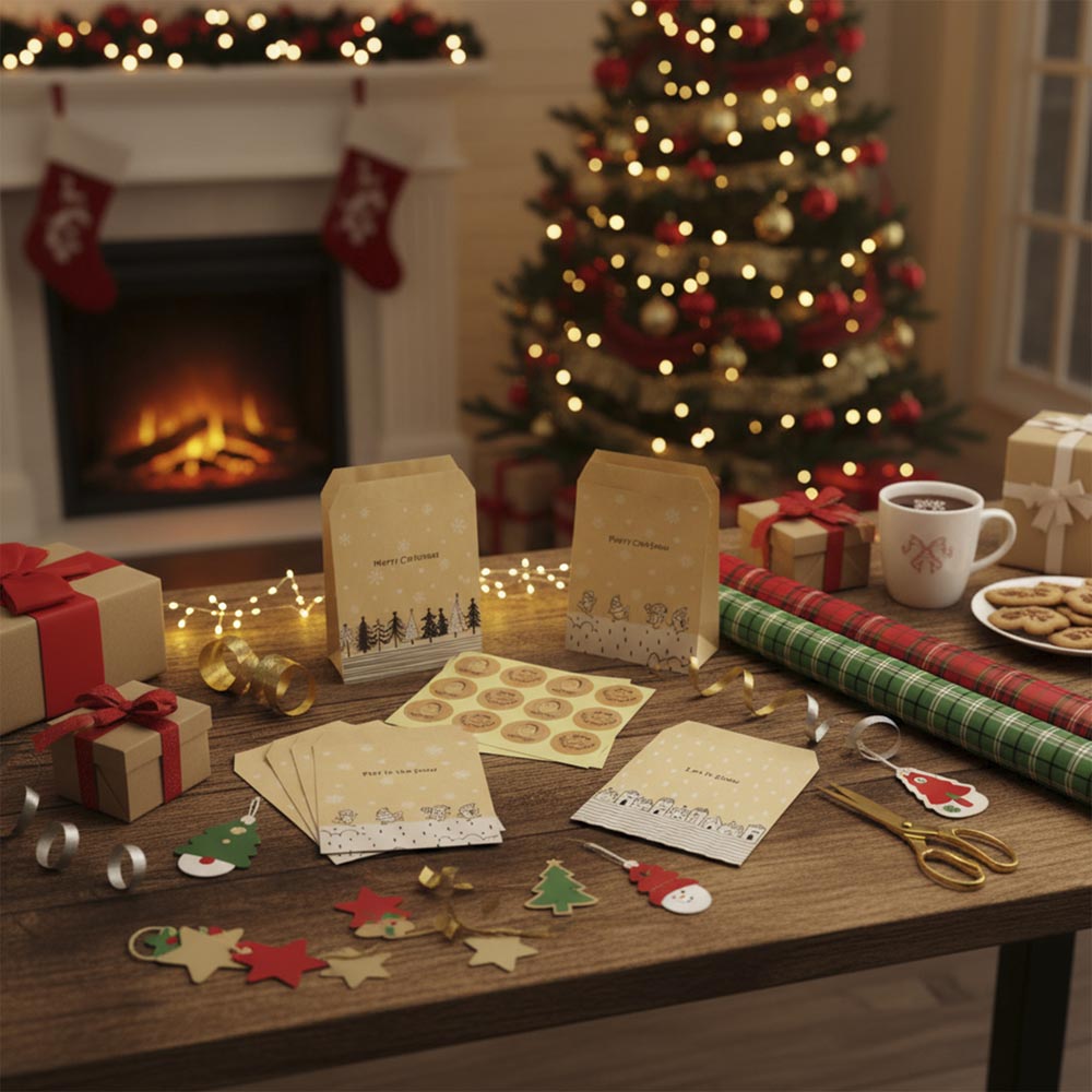 Kalendarz adwentowy, torebki świąteczne prezentowe 24szt