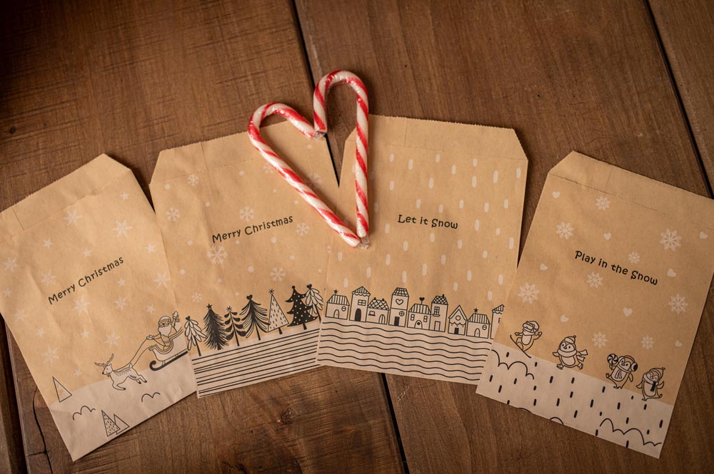 Kalendarz adwentowy, torebki świąteczne prezentowe 24szt