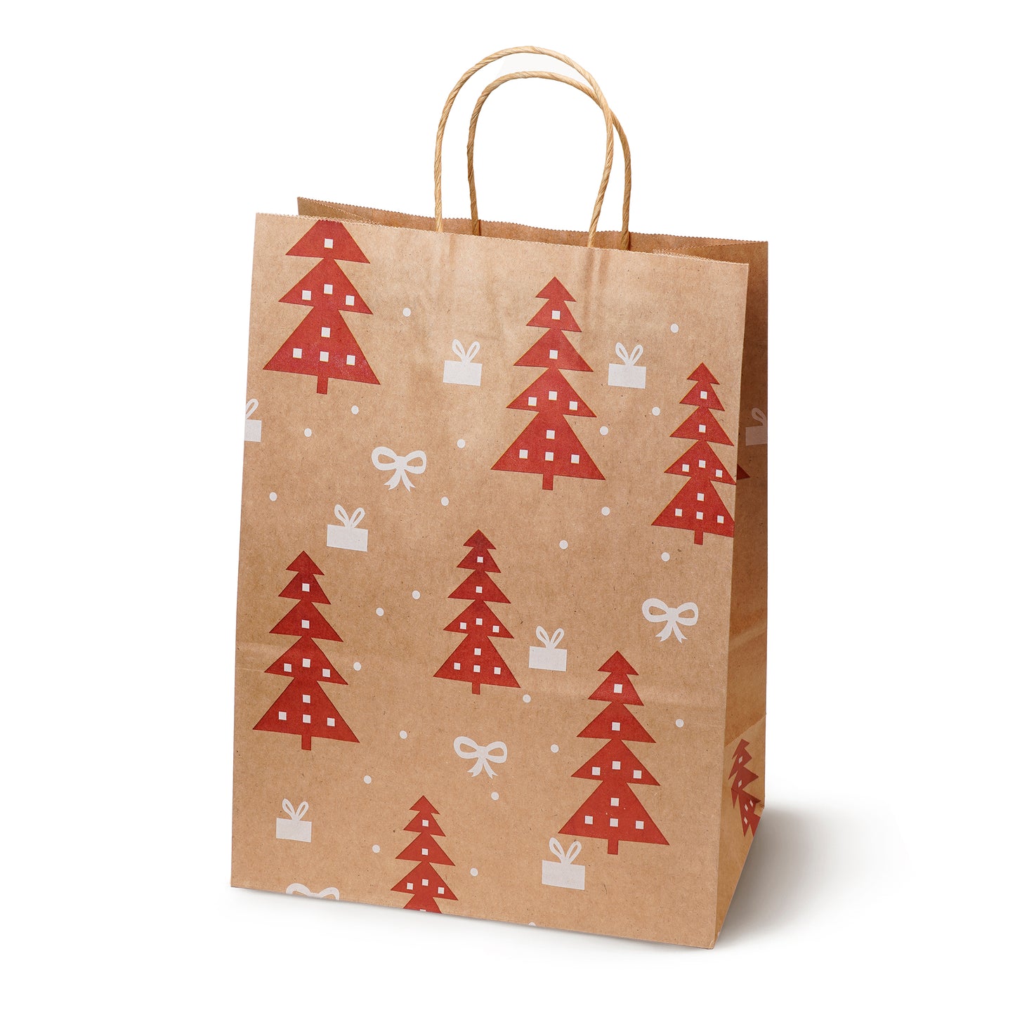 Papierowe torebki świąteczne na prezenty - 270x210x110mm - ZESTAW #10 - ŚREDNI ROZMIAR