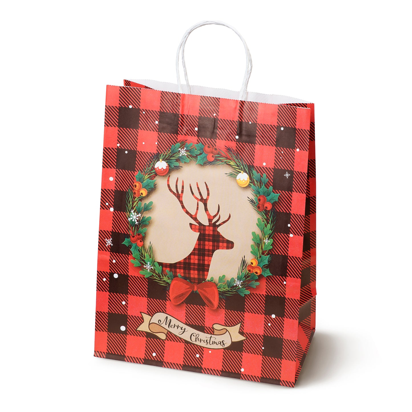 Papierowe torebki świąteczne na prezenty - 330x260x120mm - ZESTAW #11 - DUŻY ROZMIAR