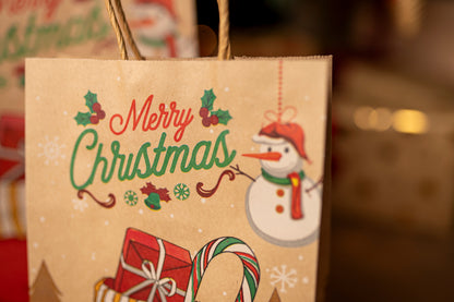 Zestaw Papierowych torebek świątecznych - 330x260x120 - 4 rodzaje - ZESTAW #1 - DUŻY ROZMIAR