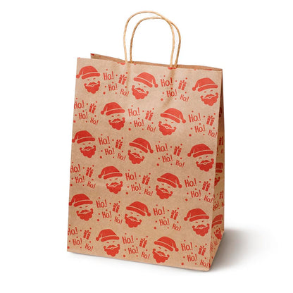 Papierowe torebki świąteczne na prezenty - 210x150x80mm - 4 wzory - ZESTAW #5 - MAŁY ROZMIAR